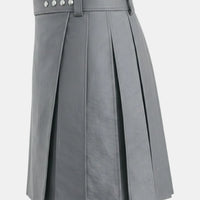 Grey Leather Kilt