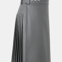 Grey Leather Kilt