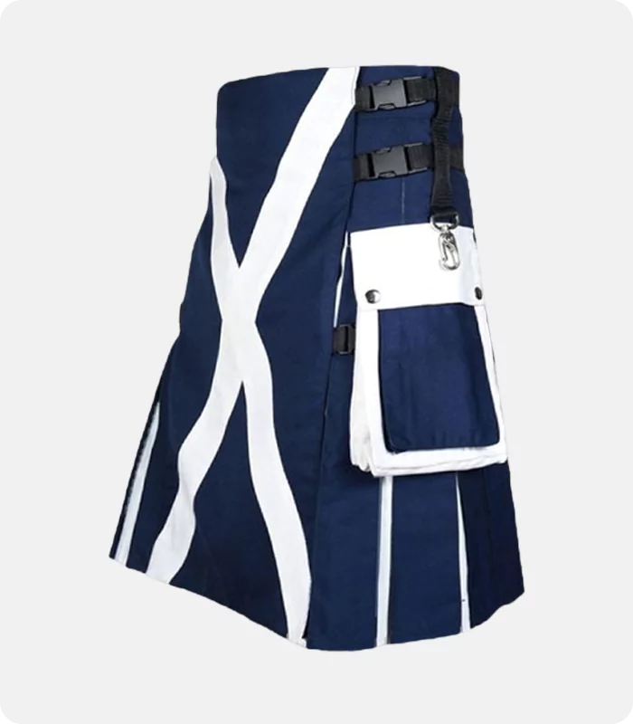 Handmade Traditional Scotland Flag Kilt Side