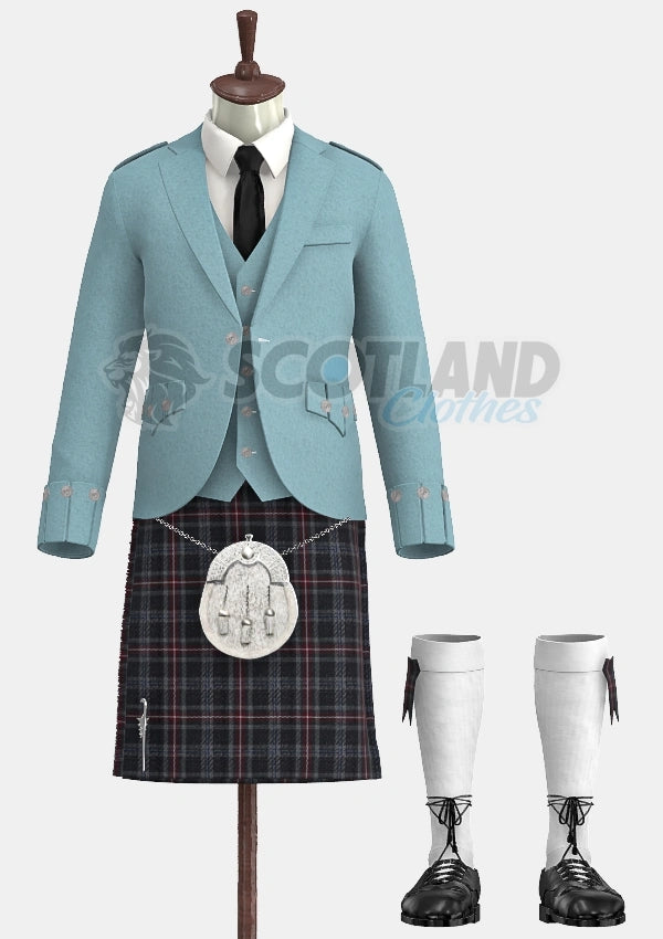 Hebridean Heather Tartan Argyle Outfit