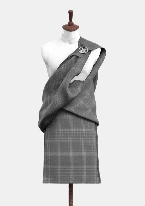 Hebridean Cairn Tartan Great Kilt Front