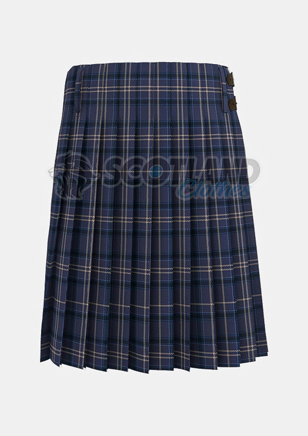 Highland Sky Tartan Kilt Back