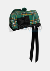 Irish Tartan Glengarry Hat Front