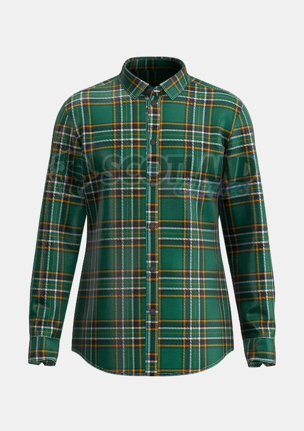 Irish Tartan Shirt Front