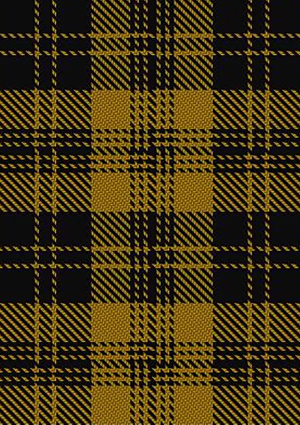 Justus Black & Gold Tartan Kilt