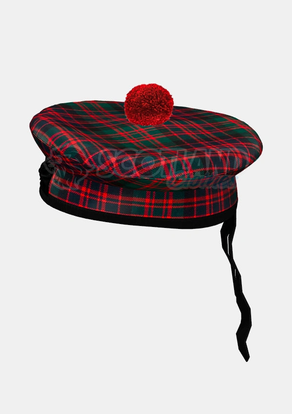 Macdonald Clan Tartan Balmoral Hat Front Side