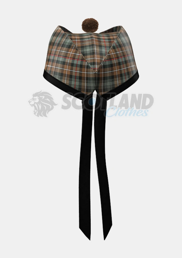 Mackenzie Weathered Tartan Glengarry Hat Back