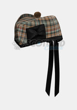 Mackenzie Weathered Tartan Glengarry Hat Front
