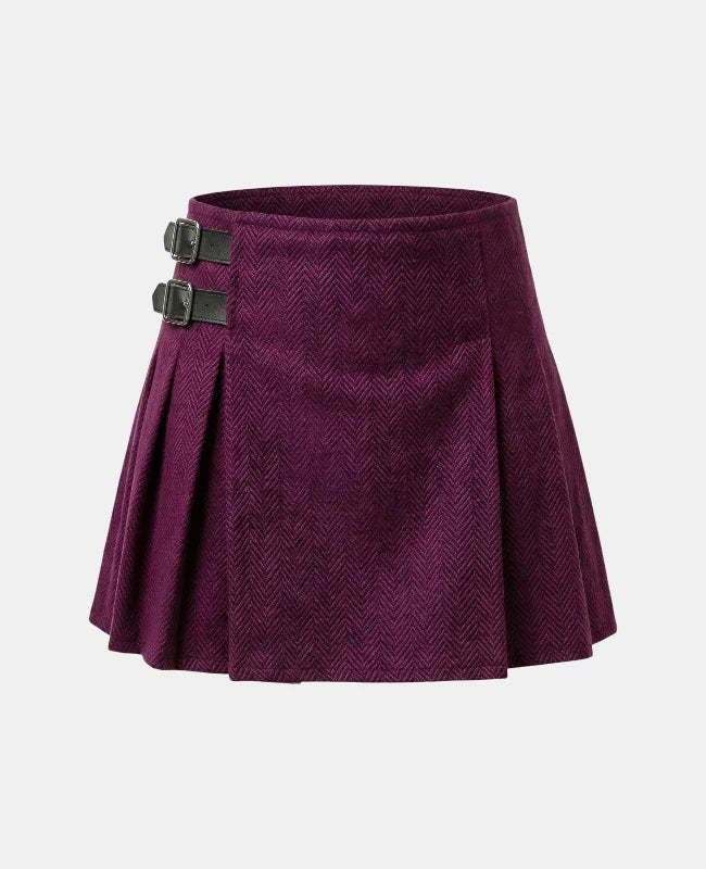 Magenata Women Tweed Kilt Front 