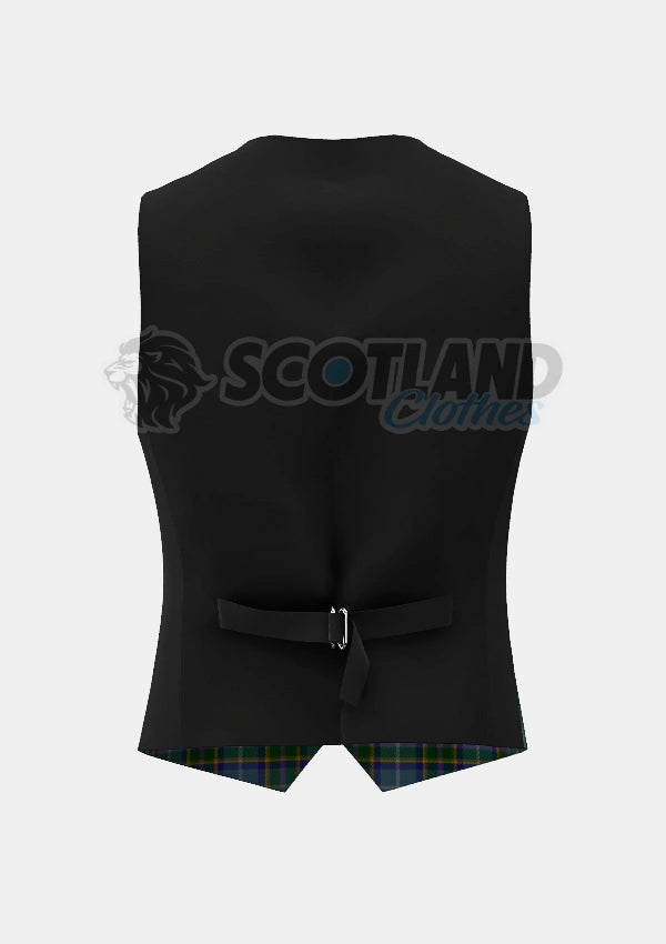 Manx Tartan Waistcoat Back