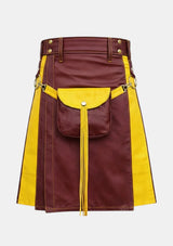 Maroon_and_Yellow_Leather_Hybrid_Utility_Kilt