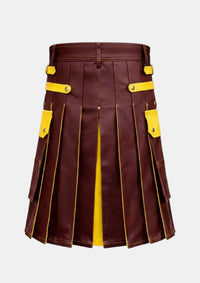 Maroon_and_Yellow_Leather_Hybrid_Utility_Kilt_Back