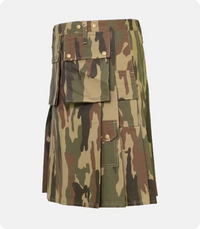 Military Camo Tactical Kilt Left Side