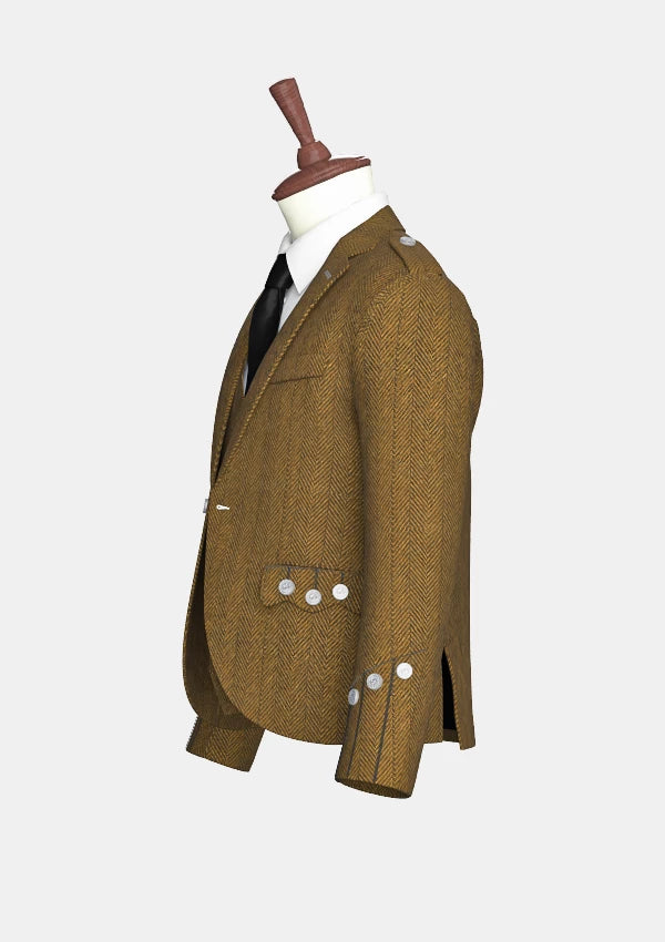 Mustard_Yellow_Tweed_Argyle_Kilt_Jacket_left_image