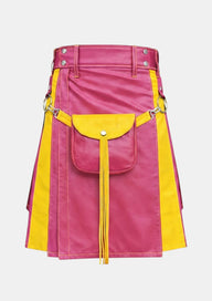 Pink_and_Yellow_Leather_Hybrid_Utility_Kilt