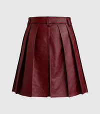 Plain Maroon Leather Kilt Back