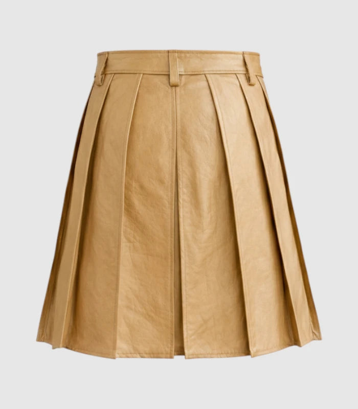 Plain Tan Leather Kilt Back