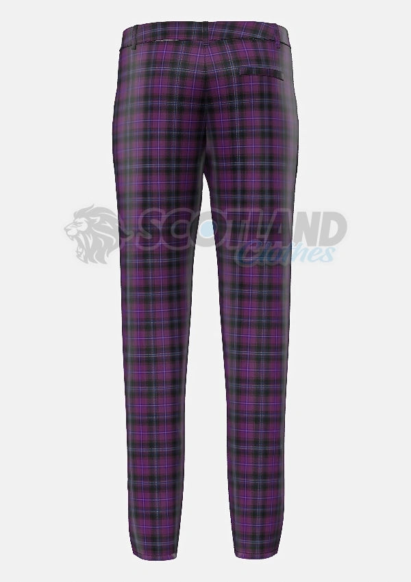 Maßgefertigte Lila Tartan Hose	