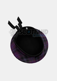 Purple Tartan Balmoral Hat
