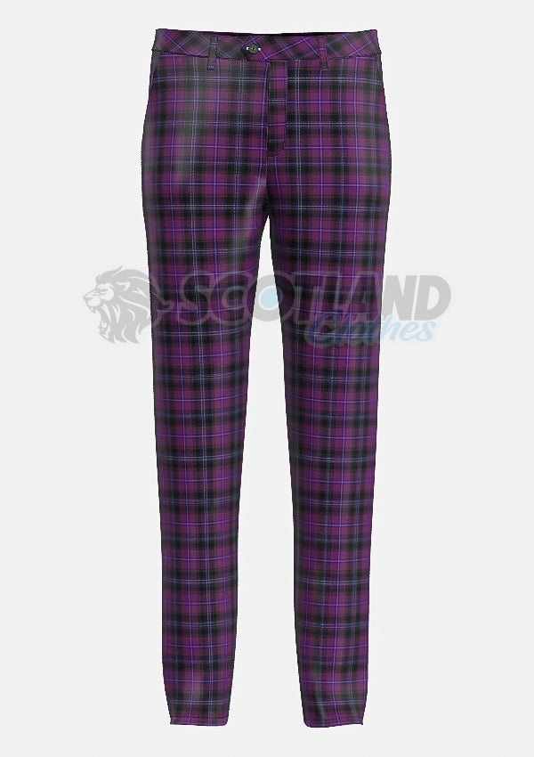 Maßgefertigte Lila Tartan Hose	