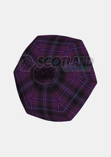 Purple Tartan Tam O' Shanter Hat
