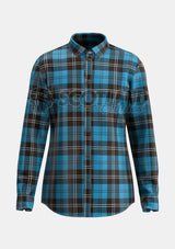 Ramsay Blue Tartan Shirt Front