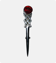 Red Pewter Celtic Knot Kilt Pin