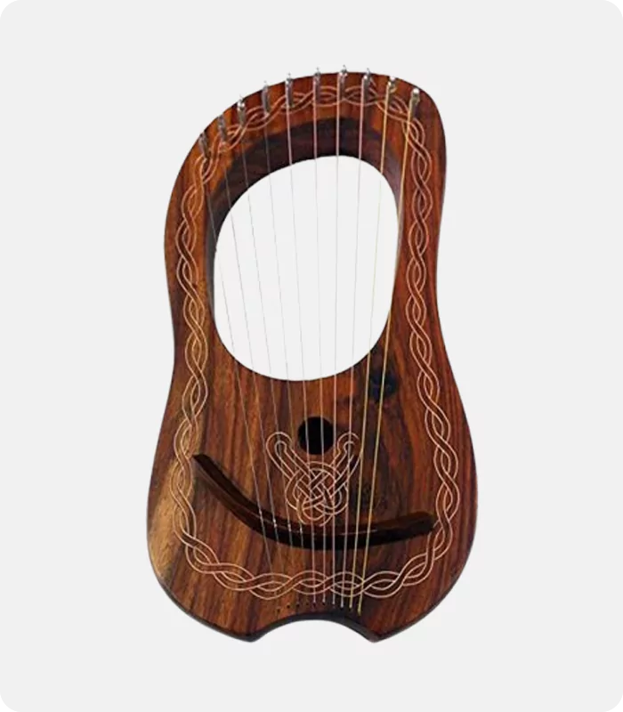 Rosewood 10 Metal Strings Lyre Harp