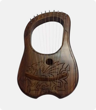 Rosewood 10 Strings Dragon Designe Lyre Harp