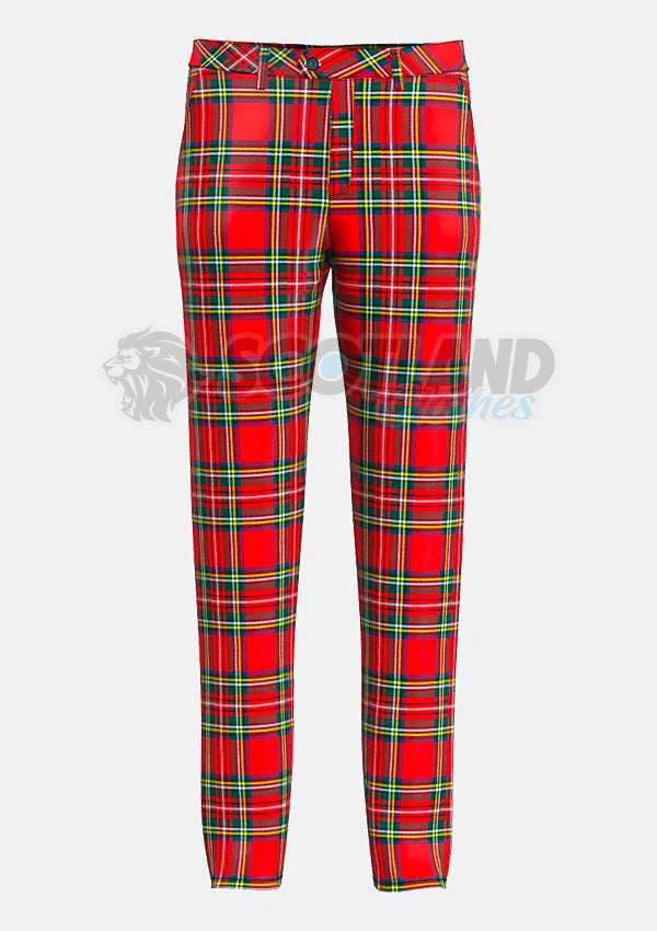 Maßgeschneiderte Premium Royal Stewart Tartan Hose	