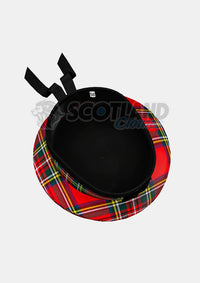 Royal Stewart Tartan Balmoral Hat Back Side