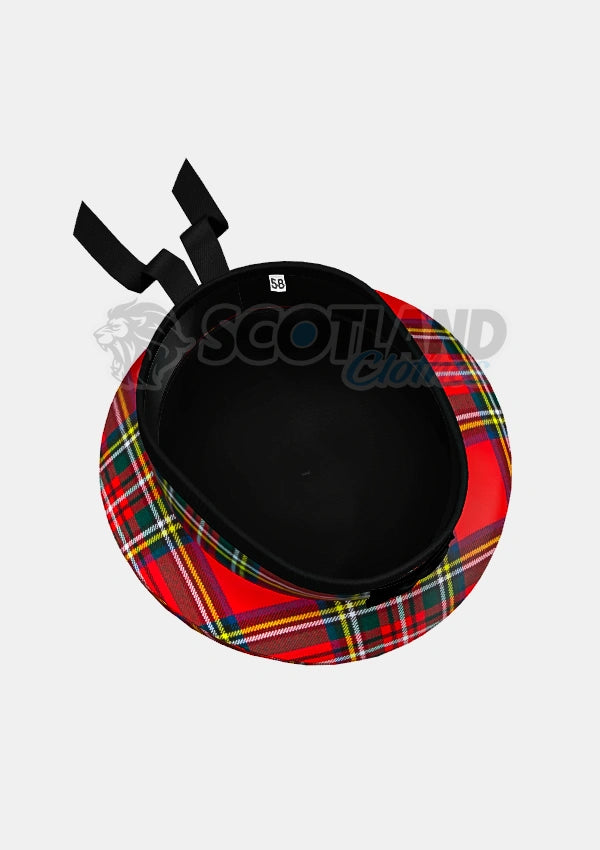 Royal Stewart Tartan Balmoral Hat Back Side