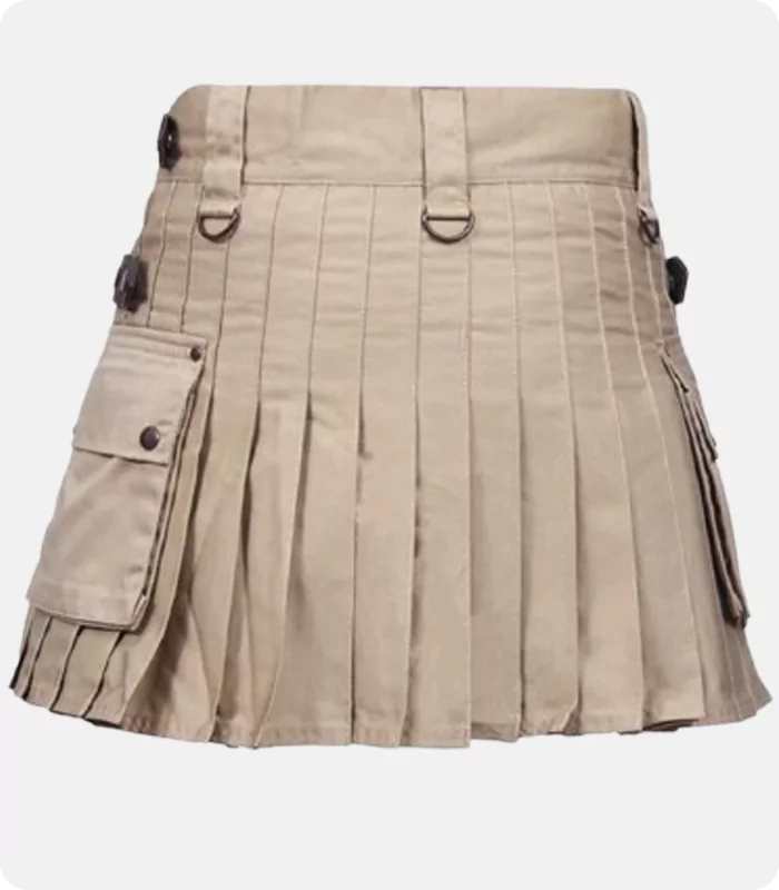 Scotland Deluxe Khaki Utility kilt Back