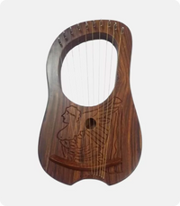 Scottish Rosewood Lyre Harp with 10 Strings