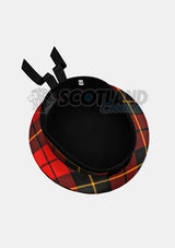 Scottish Wallace Tartan Balmoral Hat Back Side