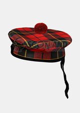 Scottish Wallace Tartan Balmoral Hat Front Side