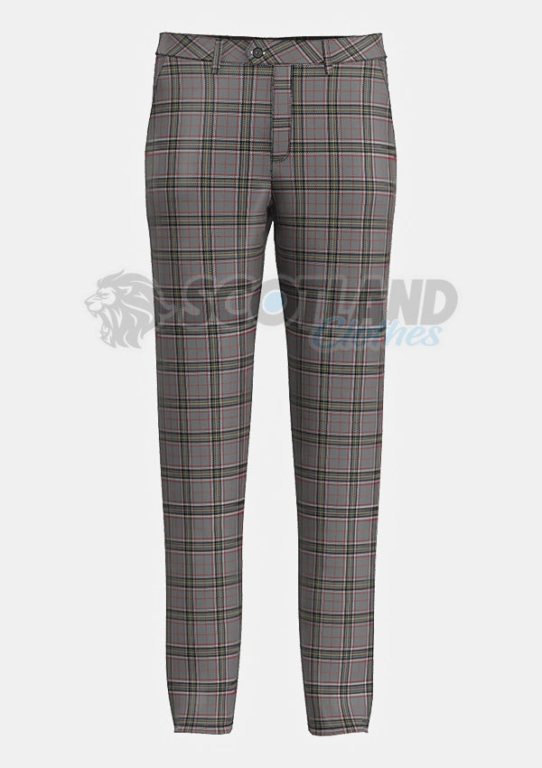Stewart Grey Tartan Trouser