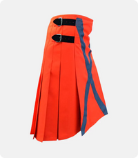 Stylish Red Firefighter kilt Side