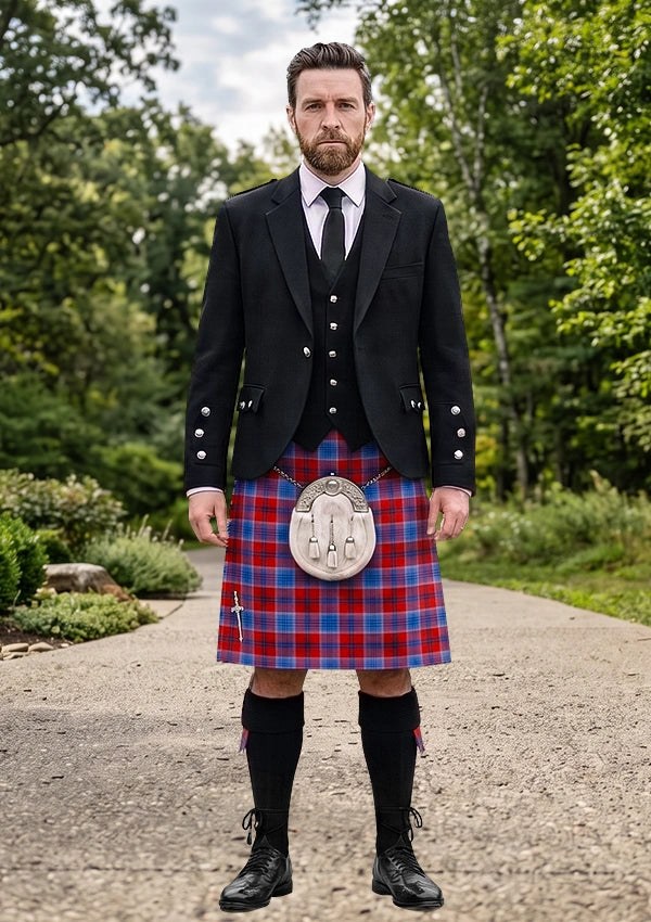Traditional_A_J_Gallacher_Tartan_10053_Kilt_and_Argyle_Jacket_Kilt_Outfit_front_image