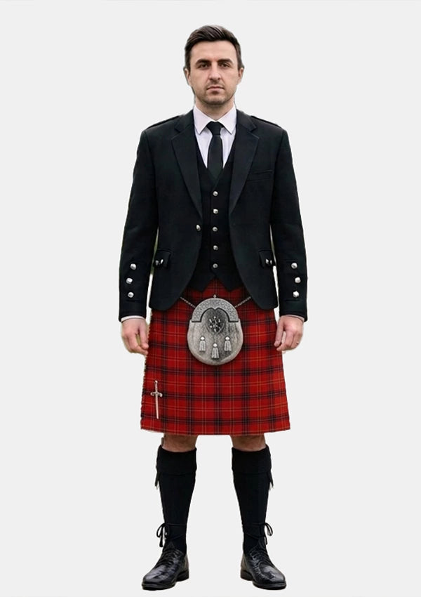 Traditional_Aberdeen_Football_Club_Tartan_2892_Kilt_and_Argyle_Jacket_Kilt_Outfits_front_image