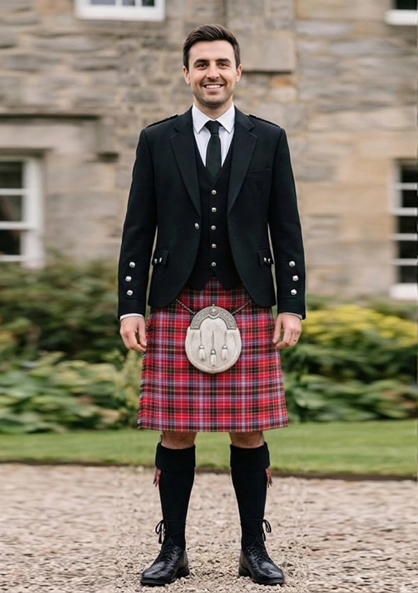 Traditional_Aberdeen_tartan_1801_Kilt_and_Argyle_Jacket_Kilt_Outfit_front_image