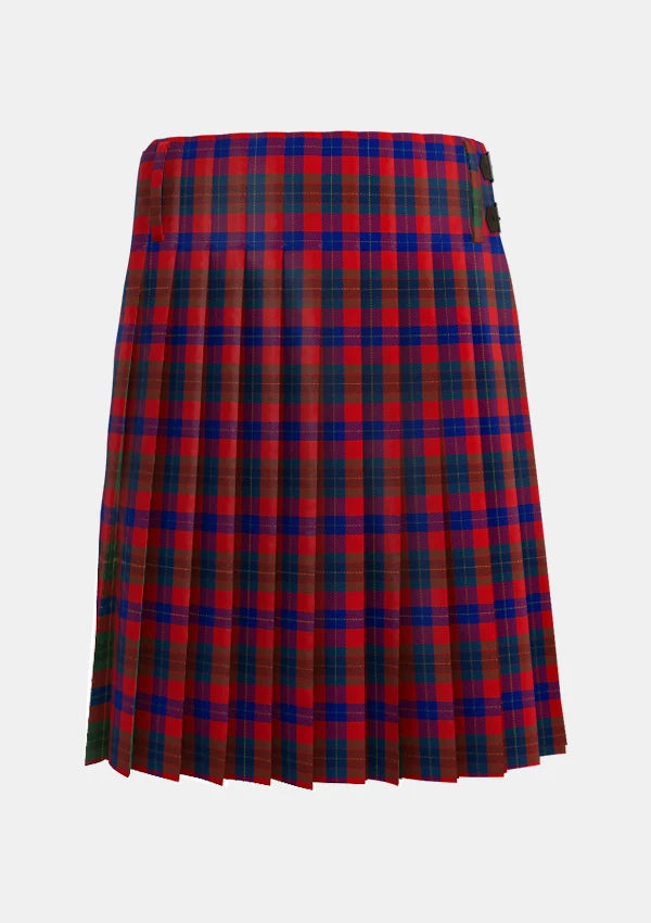 Traditional_Abernethy_Tartan_kilt_10333_back_image_with_pleated_design_and_adjustable_buckles_for_men