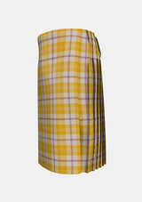 Traditional_Ailsa_Gold_Tartan_kilt_left_image_with_pleated_design_and_adjustable_buckles_for_men