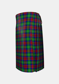 Traditional_Akins_Clan_Personal_Tartan_2426_kilt_left_image_with_pleated_design_and_adjustable_buckles_for_men