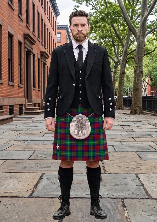 Traditional_Akins_Clan_Tartan_2426_Kilt_and_Argyle_Jacket_Kilt_Outfit_front_image