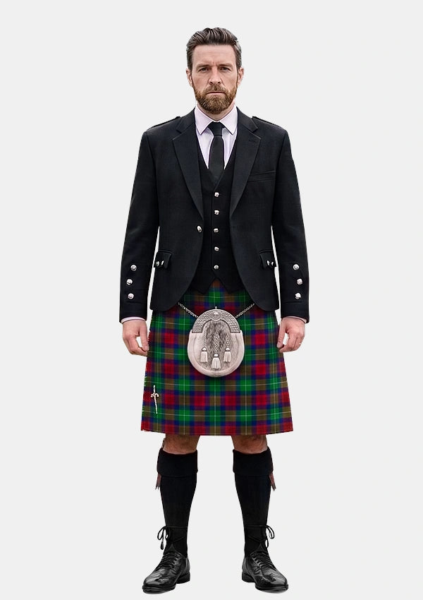 Traditional_Akins_Clan_Tartan_2426_Kilt_and_Argyle_Jacket_Kilt_Outfits_front_image