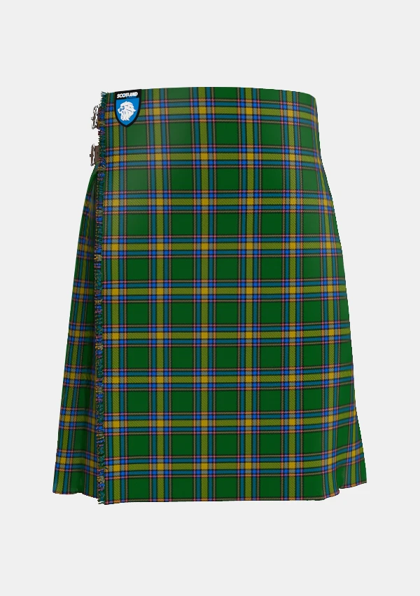 Traditional_Alberta_Tartan_kilt_front_image_with_pleated_design_and_adjustable_buckles_for_men
