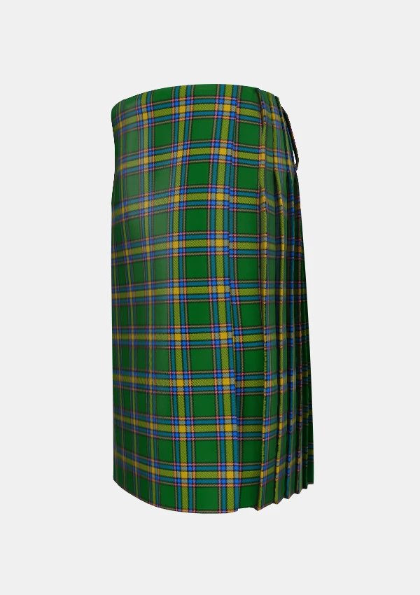 Traditional_Alberta_Tartan_kilt_left_image_with_pleated_design_and_adjustable_buckles_for_men