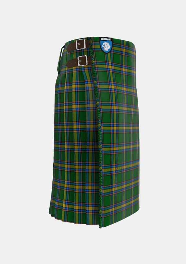 Traditional_Alberta_Tartan_kilt_right_image_with_pleated_design_and_adjustable_buckles_for_men