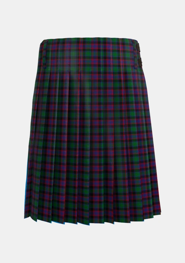 Traditional_Alexander_Hunting_Personal_Tartan_411_kilt_back_image_with_pleated_design_and_adjustable_buckles_for_men